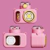 Summer Kids' Cute Drop-Proof Camera Straw Cup - High Temperature Resistant Crossbody Water Bottle