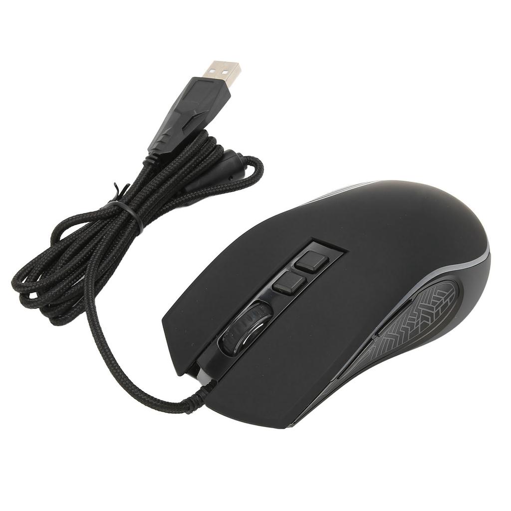 Gaming Mouse USB2.0 4 Adjustable DPI RGB Backlit Ergonomic Design Optical Sensor Laptop Mouse for Gaming Office Home