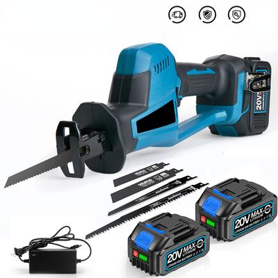 Portable Brushless Reciprocating Saw Handheld Saber Saw Multifunction Metal Wood Pipe Cutting Tool