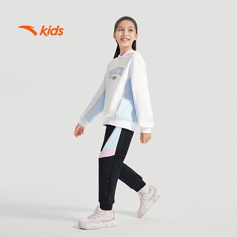 Anta Kids Girls' Basketball Style Hooded Pullover Sweatshirt