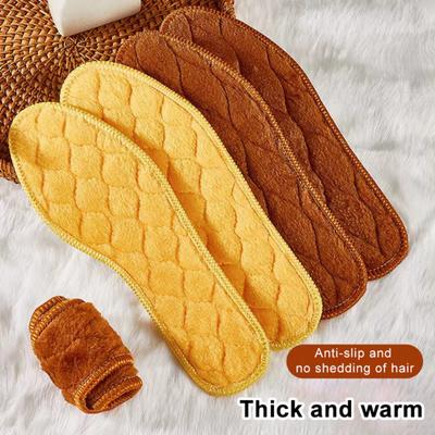 5 Paar Warme Winter Einlegesohlen Fleecefutter Anti-Rutsch Schuheinlagen Dicke Plüsch Einlegesohlen für Winter Kälteschutz