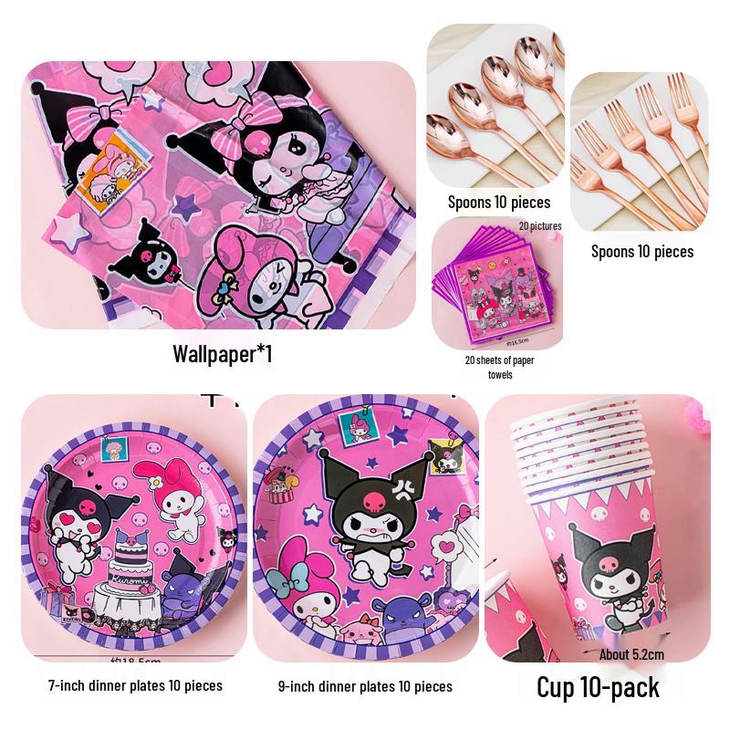 Disposable Party Supplies Set: Paper Plates and Cups for Birthdays and Weddings