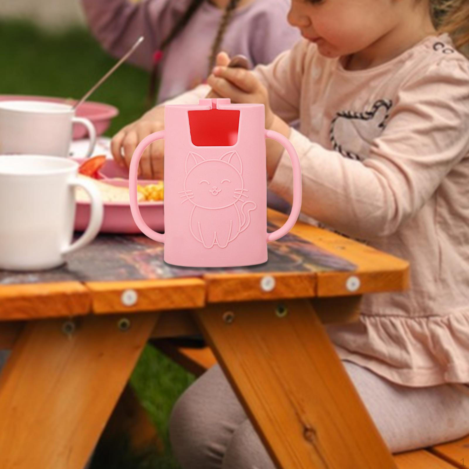 

Food & Holder Comfortable Reusable Snack Cup for Toddler Pouch Container рожевий