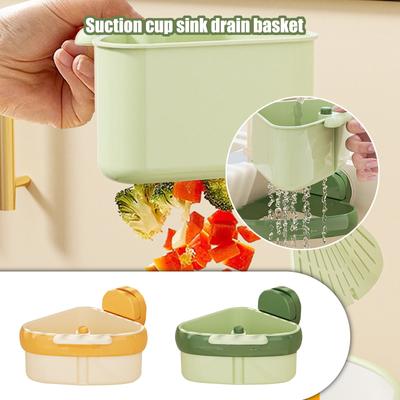 Vantuzlu Lavabo Sepeti Ev Mutfak Lavabosu Ayırıcı Yiyecek Kalıntısı Filtre Sepeti