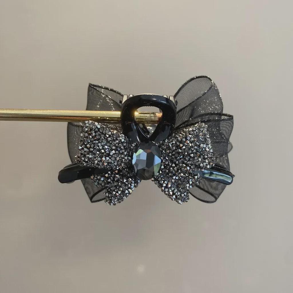 Double-Sided Mesh Bow Claw Clip for Women