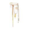Stylish Bear Brooch Trendy Metal Bead Chain Brooch INS Style Suit Hanging Ornament  Bag Decoration