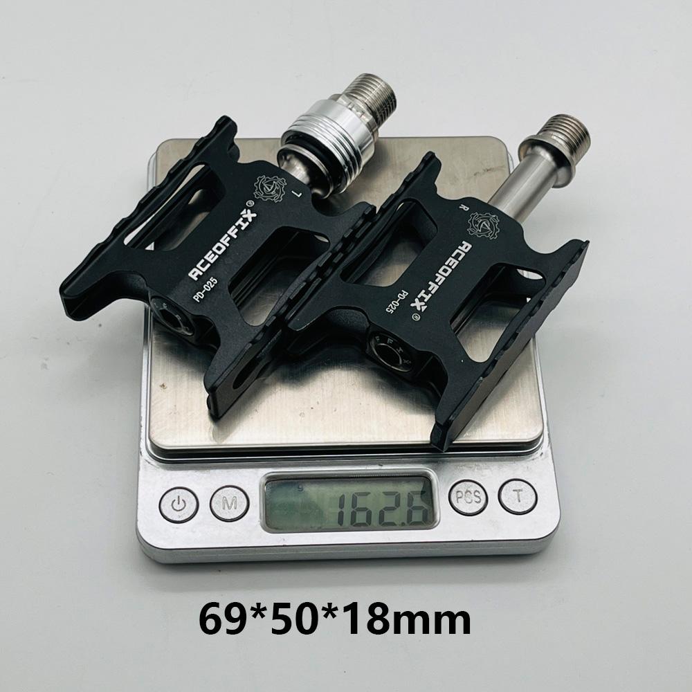 2 size ultralight 158g bicycle pedal for Brompton bike black/silver color aluminum + titanium axis 1pair