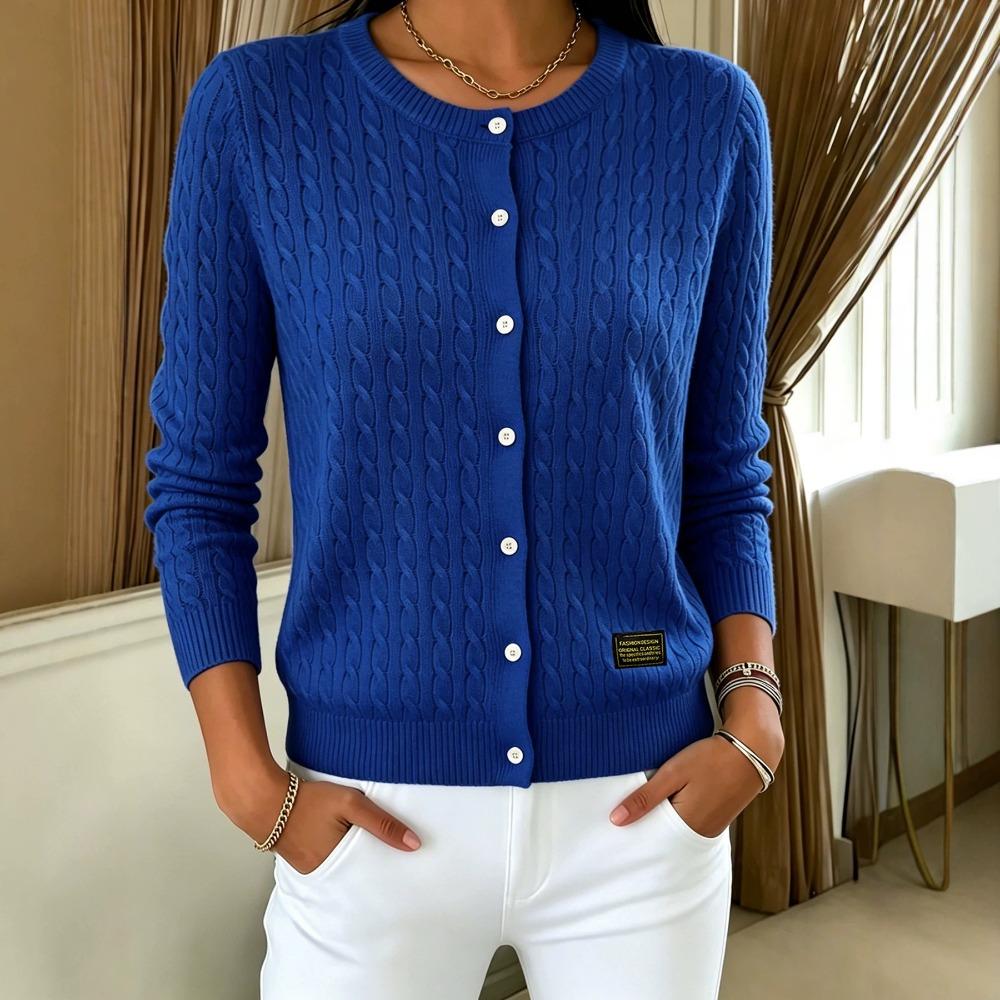 **Cardigan da Donna a Maglia con Bottoni, Color Block, Design con Bavero, Giovanile, Versatile, Manica Lunga, Comodo, Stile Casual, Maglione**