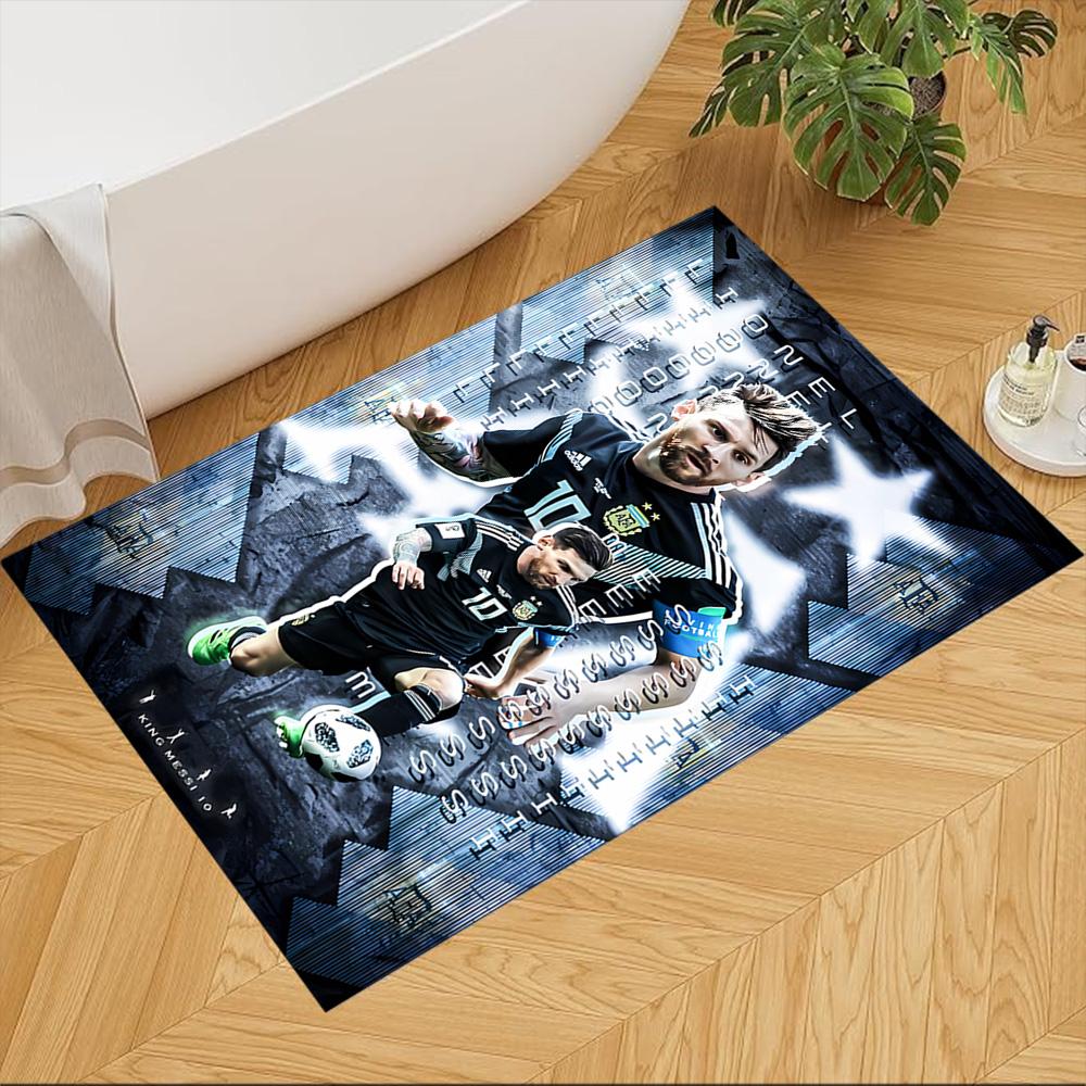 Colorful Soccer Player Carpet Perfect for Game Room Dining Room Living Rooms Balcony Anti-slip Rug Office home decor