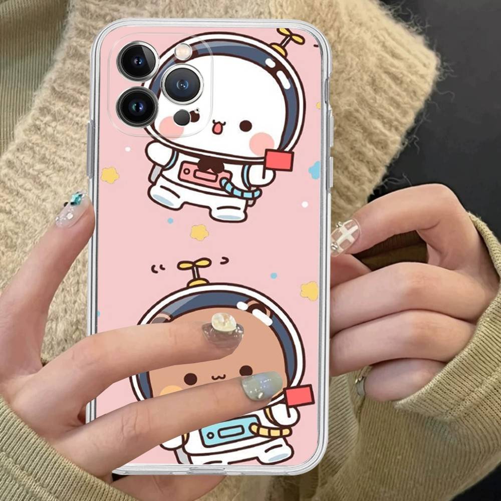 Character Bubu And Dudu Transparent Phone Case For IPhone 16 15 14 13 12 11 Pro Max Plus Soft Cover