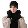 Cashmere Color-Matching Edge Wool Knitted Hat Three-Piece Set Autumn Winter Outdoor Warm Hat Gloves Scarf Kit