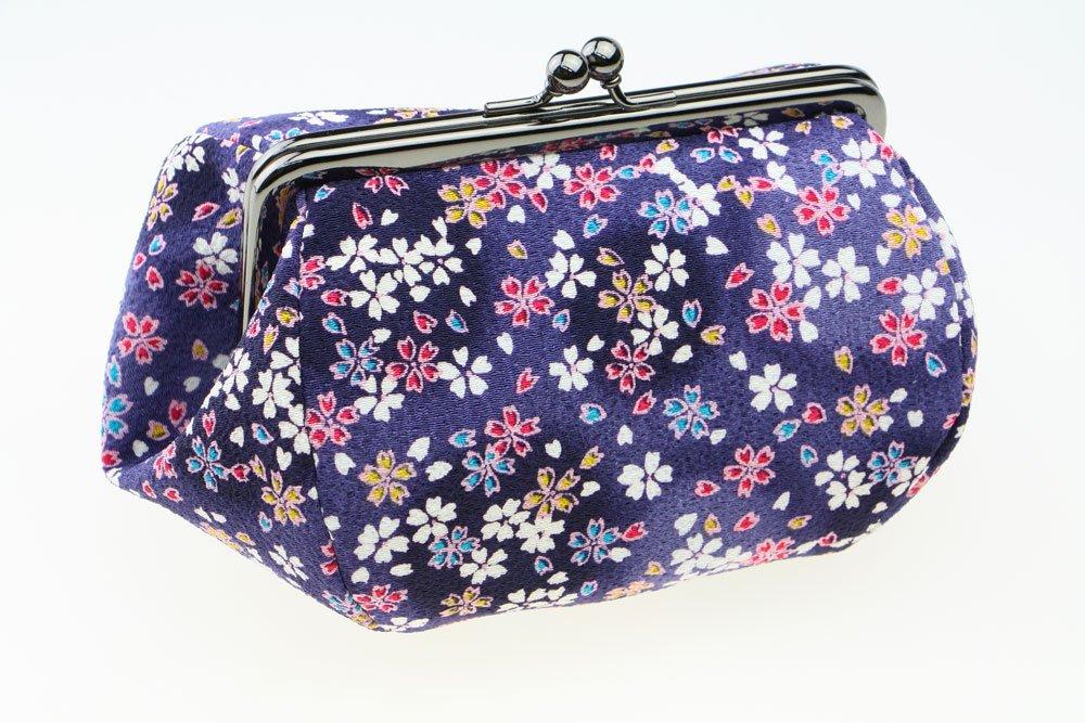Watona Chirimen Cosmetic Width Star Cherry Blossom Pouch, 10cm-12cm [Mini 3.5 Sun] (13 Design)
