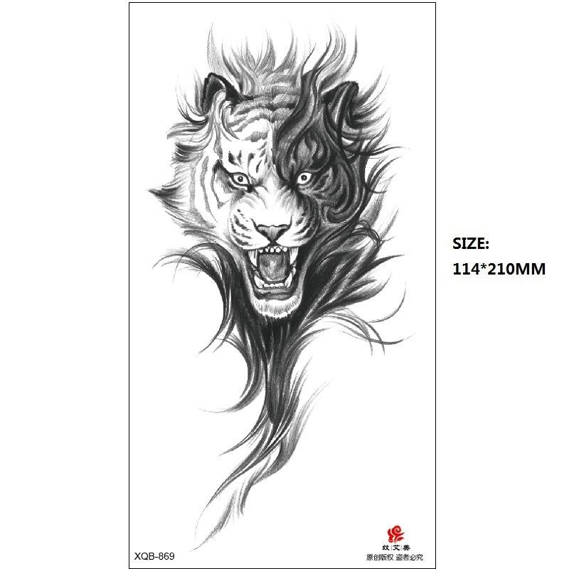 Men'S Auspicious Animal Hand-Painted Color Temporary Waterproof Tattoo Sticker Simulation Tattoo Sticker