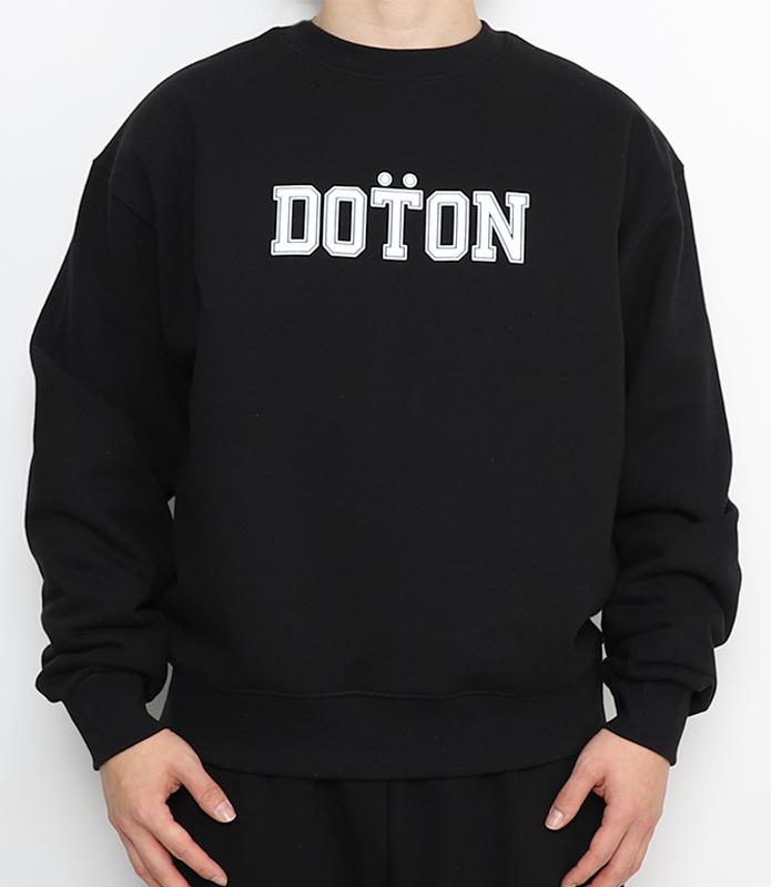 DOTON Simple Logo Print Sweatshirt (Black)