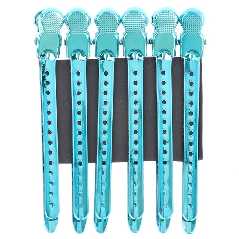 

6 шт. Металеві затискачі для волосся Качка Алігатор для перукарні Підходять для професійного салону синій