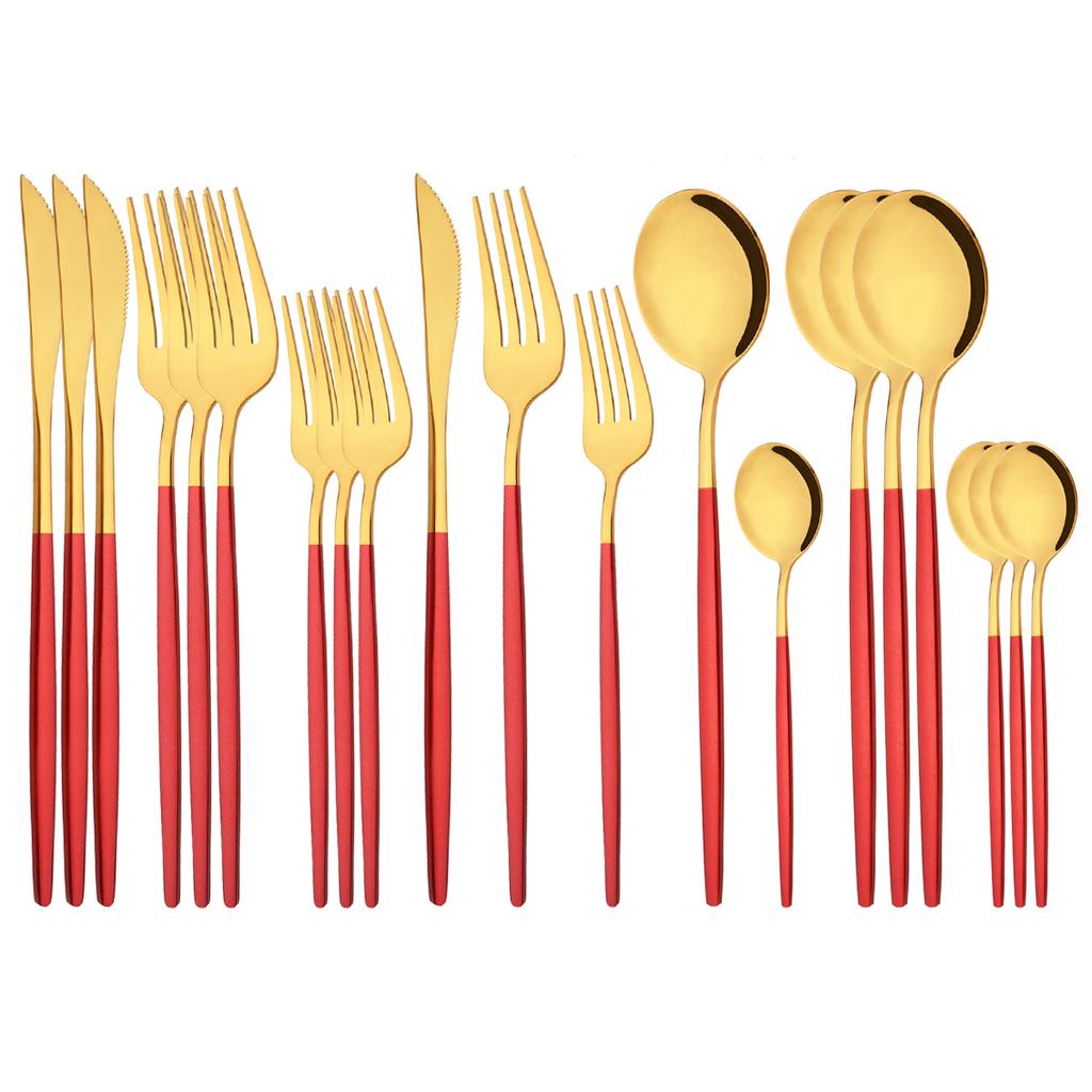 20 sztuk zachodnie czarne srebrne sztućce zestaw nóż widelec deserowy łyżeczka do herbaty zastawa stołowa ze stali nierdzewnej zestaw Party zestaw kuchenny