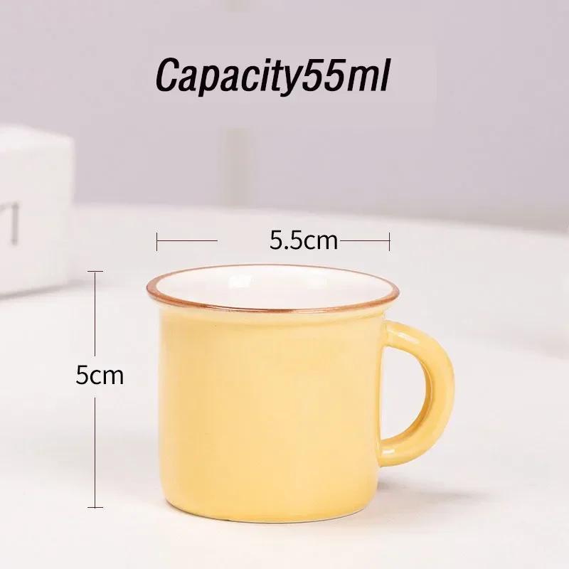 

Креативная керамическая кофейная кружка, цветные чашки для латте, керамическая чашка для чая, фарфоровая чашка для дневного чая, кофейная чашка, бытовые кружки для воды, 1 шт. 1PC