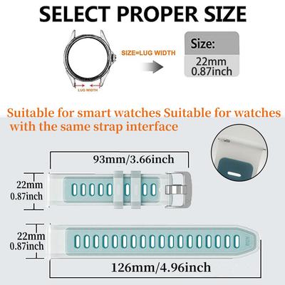 22mm Silicone Strap Forerunner  570-47mm 970 965 955 945 935 745 Watchband For Venu3 2 For Garmin Active Fenix ChronosWristband