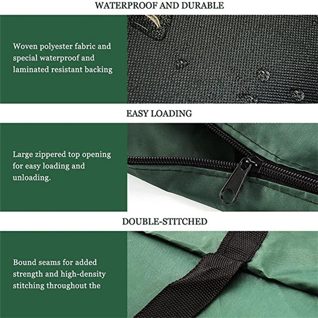 Large Lightweight Patio Furniture Seat Pads Storage Bag with Handle for Christ