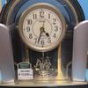 Used SEIKO Radio Controlled Table Clock with Rotating Ornaments Analog Clock