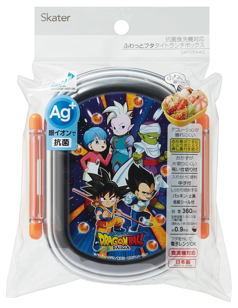 Skater Bento 360ml with a Fluffy Made in Single Dishwasher and Microwave Dragon Ball Daima Children's Box, Capacity, Lid, Japan, Tier, Safe, Design,