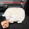 Car Tissue Holder Cartoon Sheep Soft Plush Wipes Dispenser Tissue Box Car Organizer Cute Car Interior Accessories