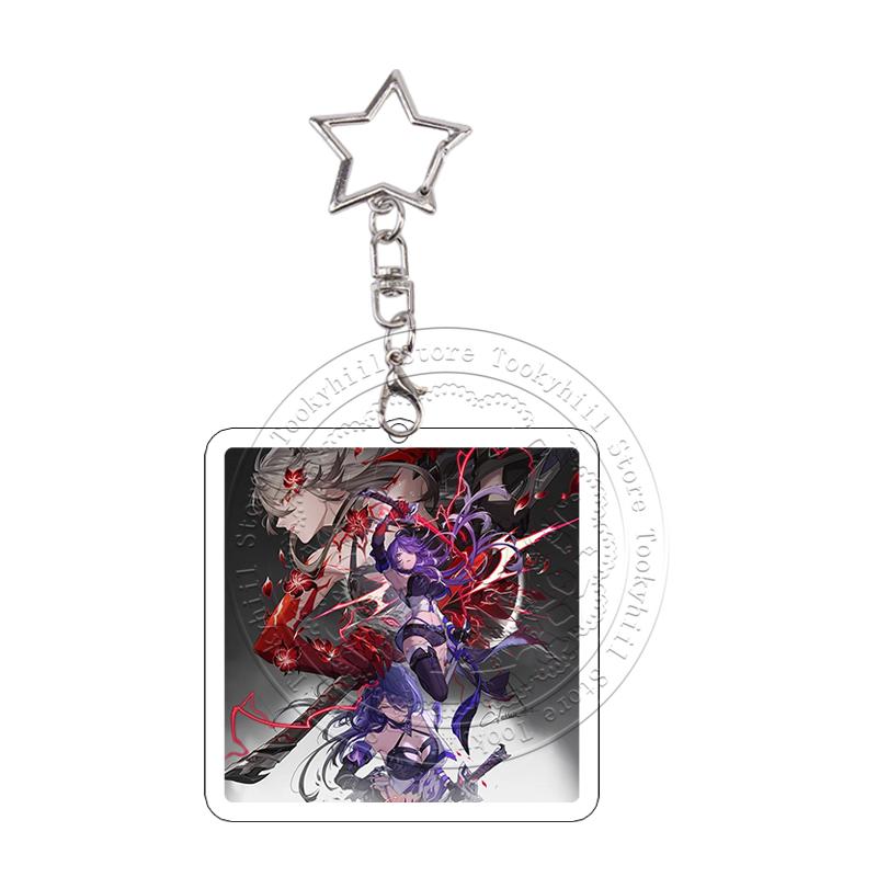Pixel Daemons of The Shadow Realm Acrylic Keychain Exquisite Anime Cartoon Cosplay Props Decor Accessories Characters Role Gift