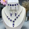 Elegant Bridal Necklace Earrings Bracelet Three Sets Simple Trend Claw Chain Jewelry Set Women