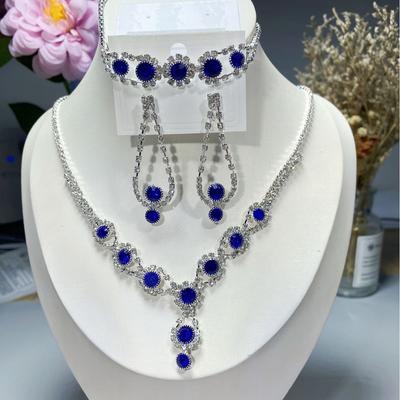 Elegant Bridal Necklace Earrings Bracelet Three Sets Simple Trend Claw Chain Jewelry Set Women