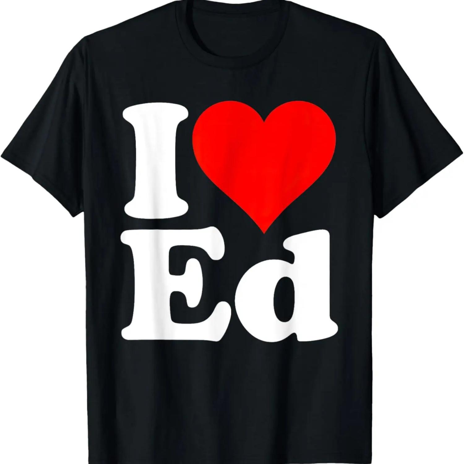 I LOVE HEART ED name T-Shirt S чёрный