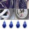 4Pcs Aluminum Alloy Spike Wheel Tire Valve Stem Car Truck   Dust   Covers Blue
