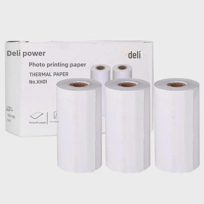 Deli XH01 Lesklý termální fotopapír s lepicí zadní stranou, balení 3 rolí