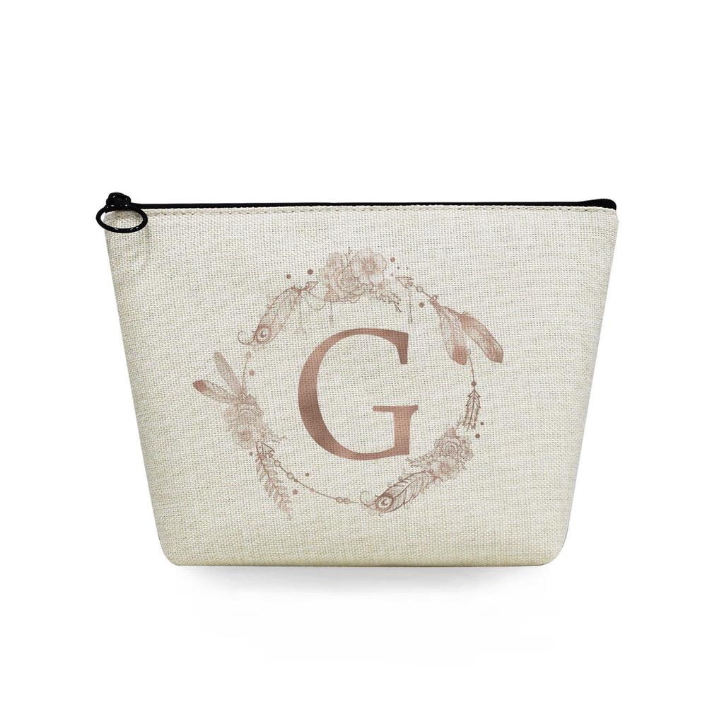Women Circular letter Print Cosmetic Bag Toiletries Organize Travel Storage Case 6751 KTB