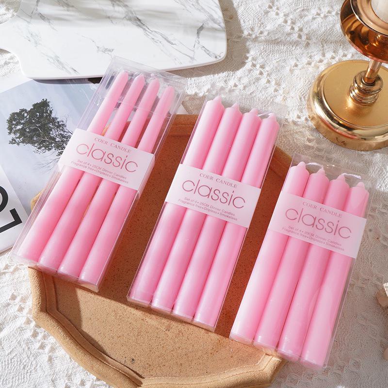 Ivory White Long Stem Taper Candles for Weddings and Emergencies