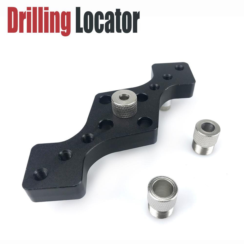 Holzbearbeitung 6/8/10mm Vertikales Taschenloch-Bohrschablone Selbstzentrierender Dübelbohrführung Stift-Befestigung Gleitende Bohr-Stanzführung Set