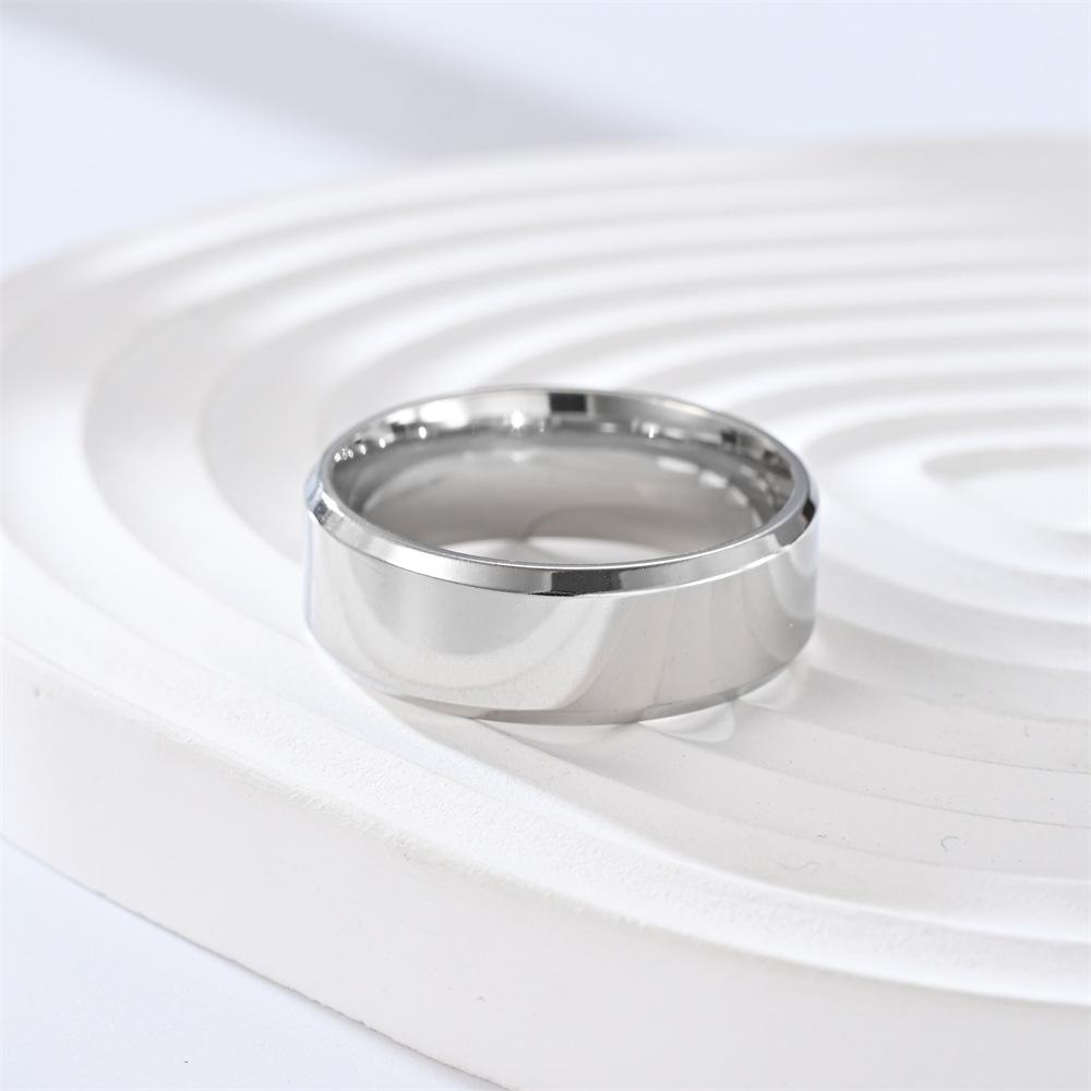 7 Colors 8mm Men Rings Titanium Stainless Steel Rings For Men Women Matte Brushed Wedding Engagement Ring Couple Jewelry Gift