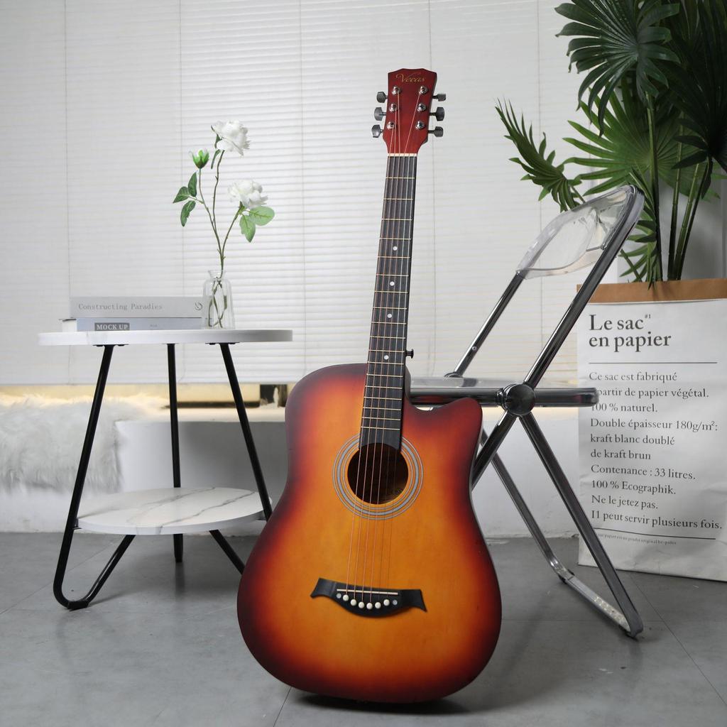 38-Inch Folk Guitar for Beginners - Popular Practice Guitar with Large Stock Available