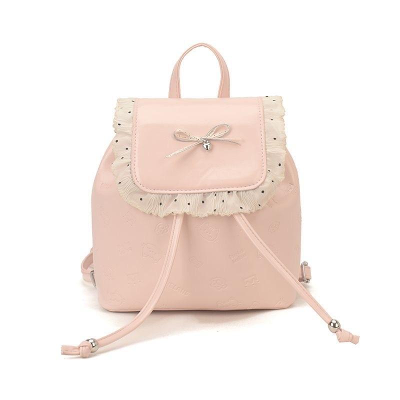 Pu Butterfly Knot Backpack For Girls And Teens With Storage And Comfort