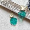 Sweet Irregular Geometric Ear Stud Wavy Round Jewelry Water Ripple Eardrop  Spring Summer