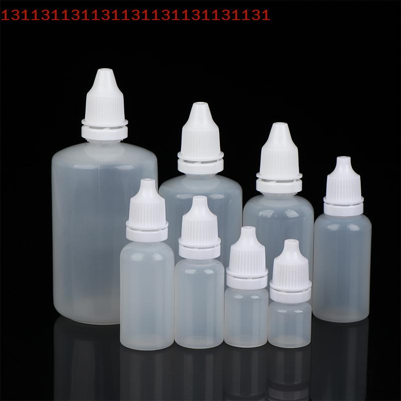 5Pcs 3/5/10/15/20/30/50/100ml Empty Plastic Dropper Bottle Paint Beauty Oil Ink Squeezable Refillable Bottle Cosmetics Storage