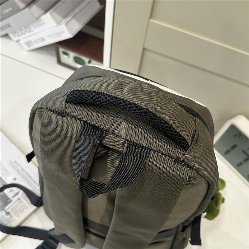 Men's Contrast Backpack Large Capacity Student Schoolbag Women's Backpack