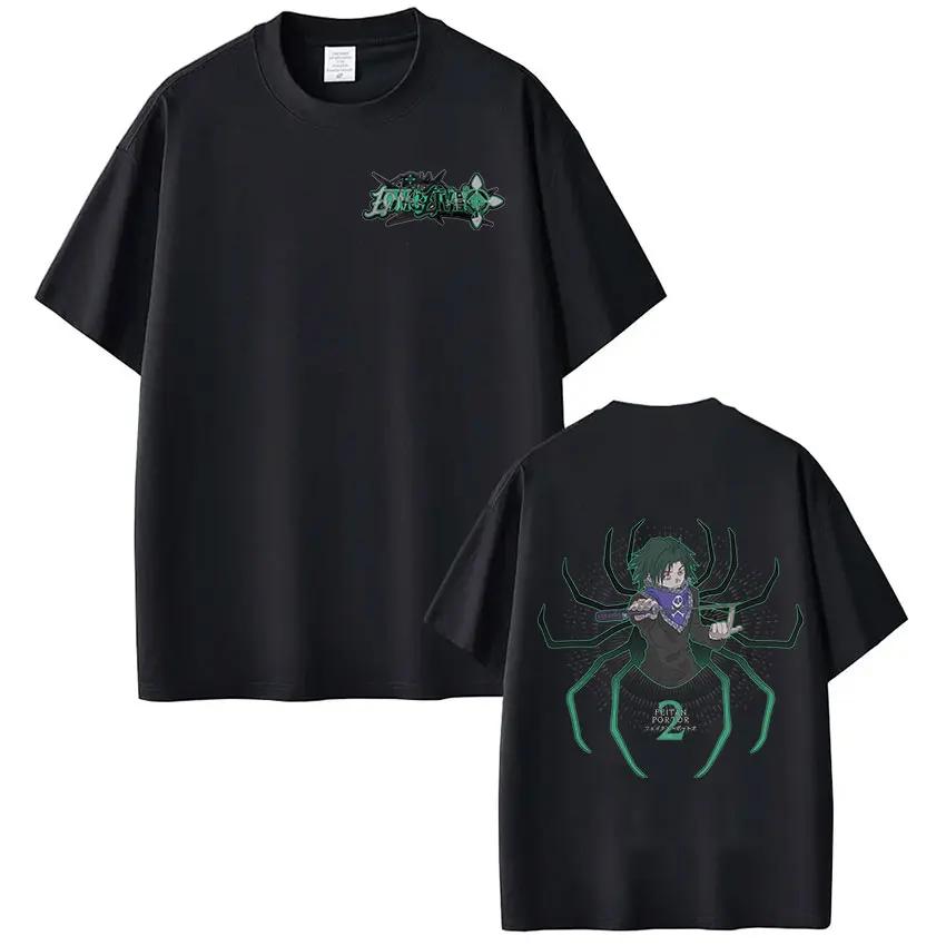 

Anime Hunter X Hunter T Shirt Spider Phantom Troupe Feitan Potoo Short Sleeve T-shirt Men Women Cotton Summer Oversized T-shirts S чёрный