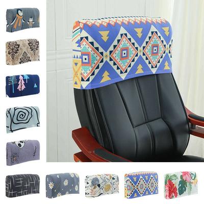 Cartoon Panda Penguin Rose Pattern Elastic Office Chair Backrest Cover Comfortable Dustproof Backrest Slipcover Household