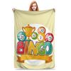 Funny Bingo Game Blankets Lightweight Flannel Sofa Throw Blanket for Couch Bedding Office Throws Bedspread Quilt
