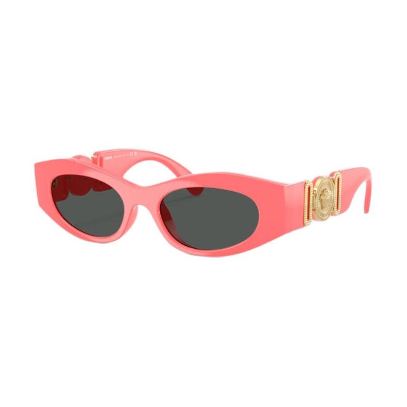 Versace Temple brand logo Injection metal Cat eye sunglasses Women's pink 25537529 O4480U-O55318751_RTU_TU_ONUL-Pink F