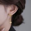 Unique Design Fritillary Love Fringed Earrings Women'S Fashion Internet Celebrities Ot Buckle Chain Heart Earrings Long Cross-Border