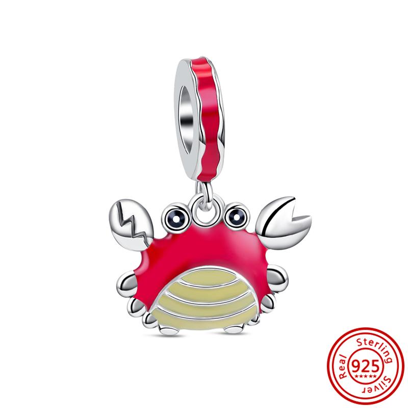 Red Series Charms Heart Lipstick High Heels Bead 925 Sterling copper Dangle Fit Original Pendant Bracelet For Woman Zircon