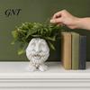Garden Decoration Planter Face Flower Pot, Head Funny Shape Artistic Flowerpot Statue, Cute Resin for Indoor Outdoor Plants Decorations Living Room