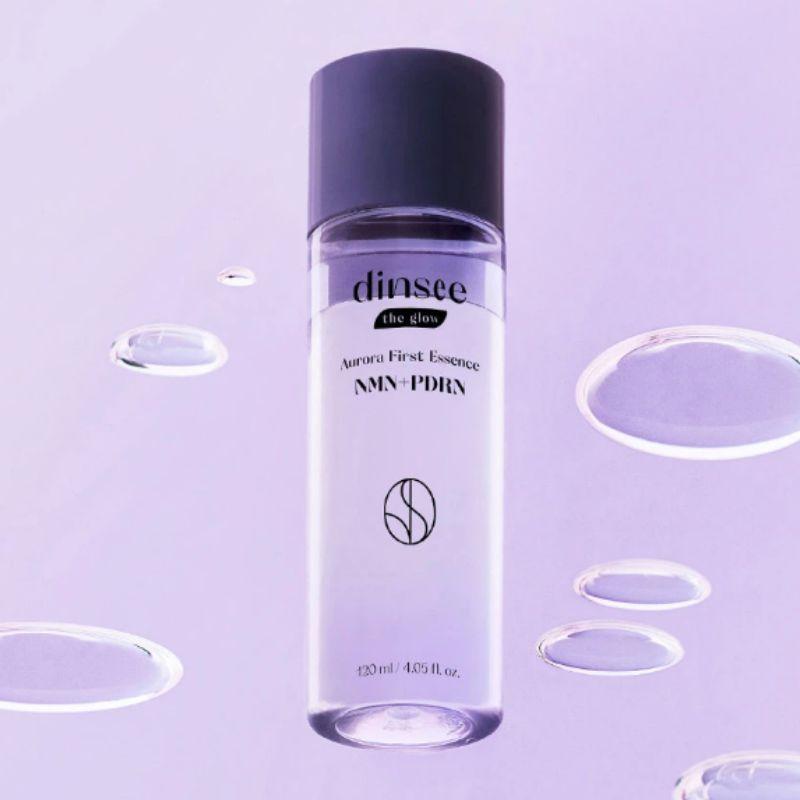 dinsee The Glow Aurora NMN PDRN Glow First Essence 120ml – Hydrating Brightening Facial Essence for Radiant Skin