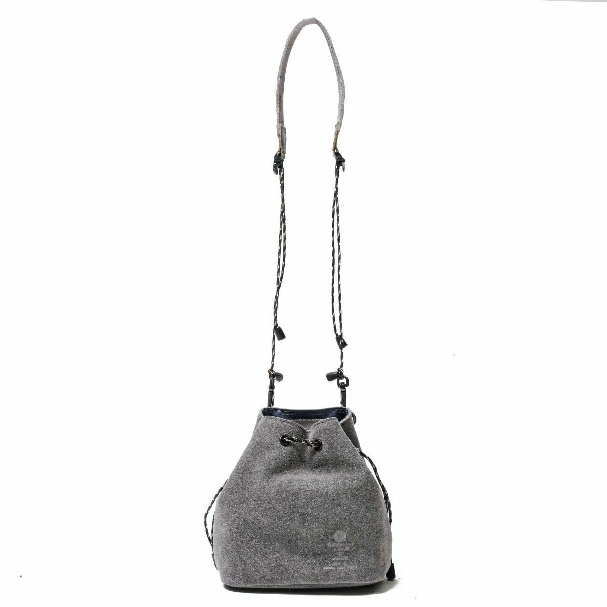

ASSOB Water Proof Suede Mini Drawstring Shoulder Drawstring Gray Bag, сірий колір